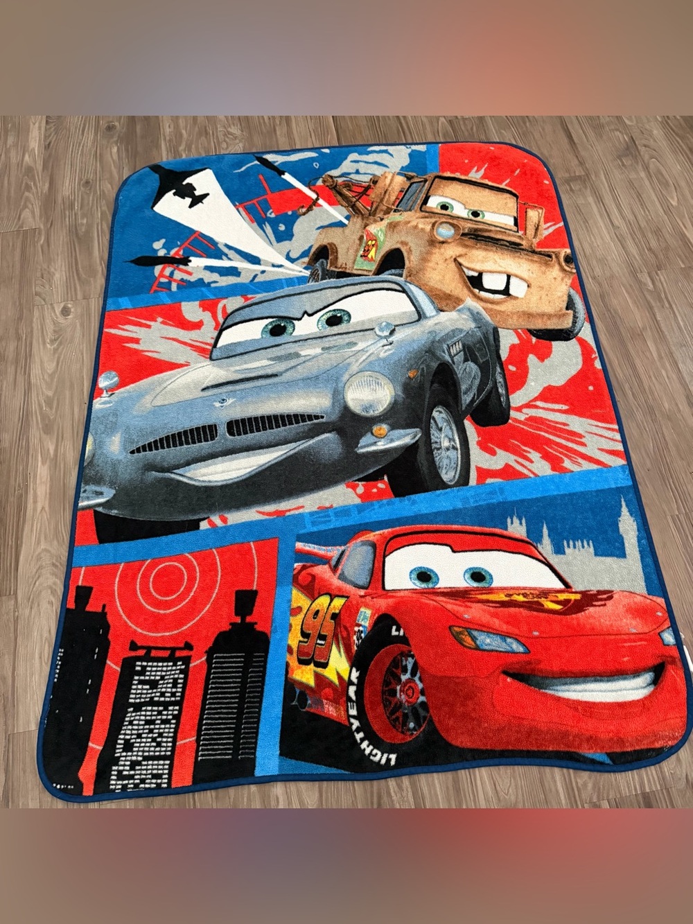 Disney Cars 2 Kids Plush Throw Blanket